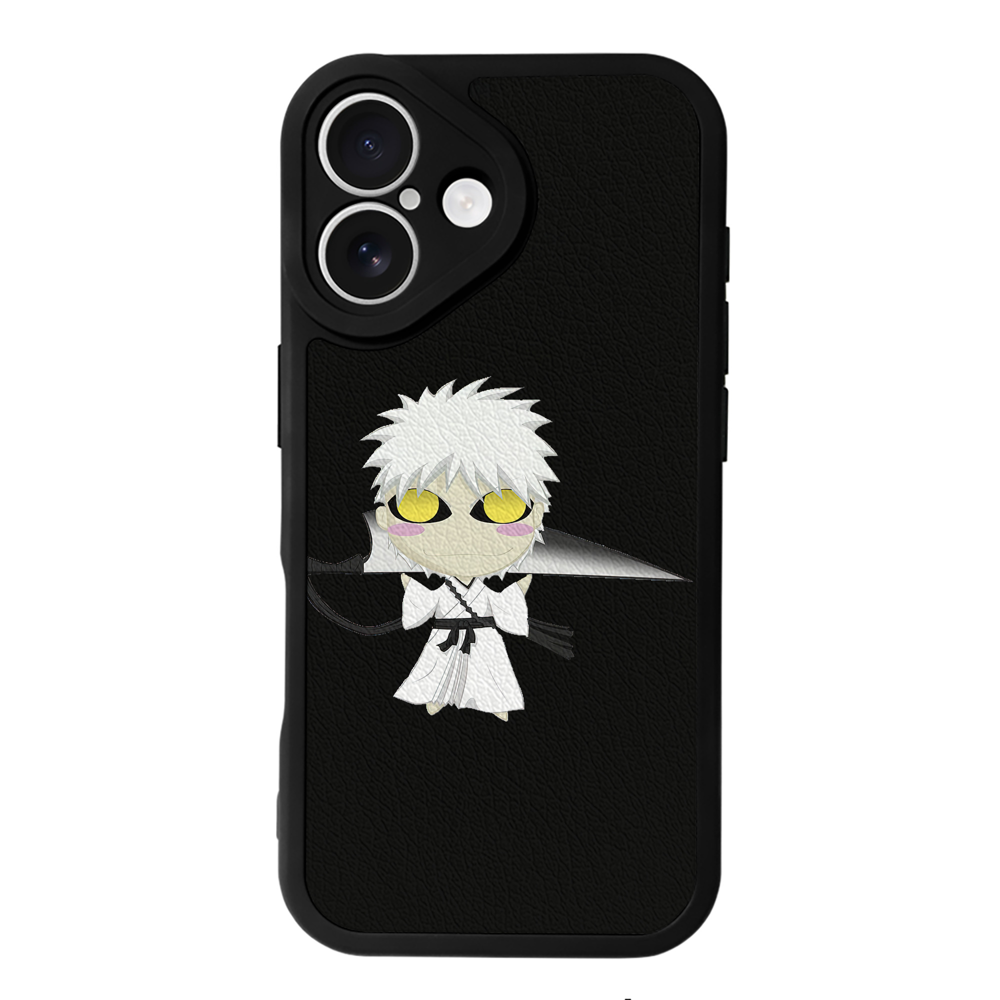 ブリーチ 黒崎一護（くろさき いちご）BLEACH Kurosaki Ichigo 【iPhone 16シリーズ対応】シリコンスマホケース（レザー調） 材質：シリコン